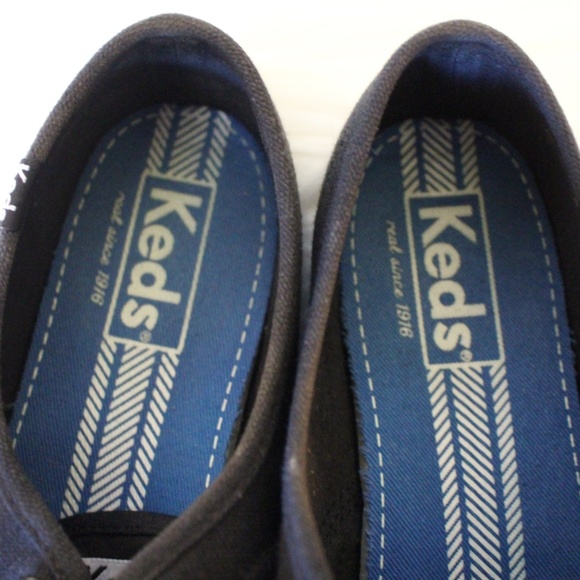Keds, black canvas lace up sneakers - Picture 6 of 8